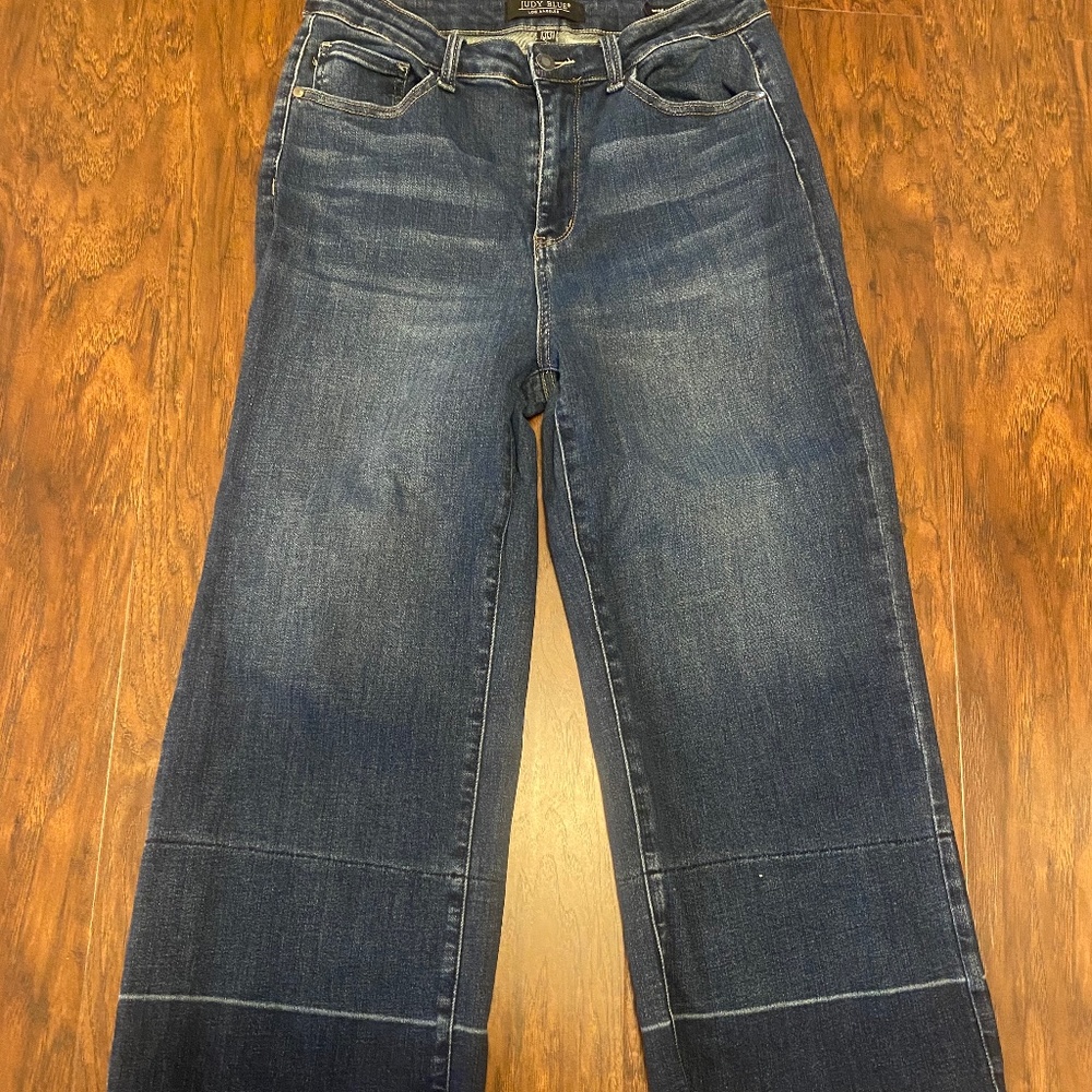 Judy Blue High Waist Wide Leg Crop W/ Wide Release Hem - Size - 13/31